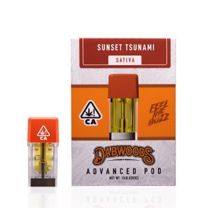 Dab Pod 1G Sunset Tsunami available in store and online delivery available now.This strain produces a delicious aroma and has a fruity flavor profile...