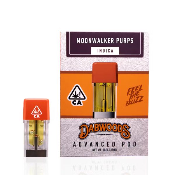 Dab Pod 1G Moonwalker Purps available in store and online delivery available now.This strain can leave you feeling heavily relaxed and even drowsy.